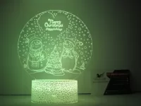 Đèn LED 3D quà tặng đặc biệt mừng giáng sinh và năm mới 3 màu